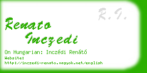 renato inczedi business card