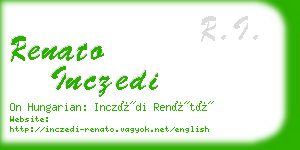 renato inczedi business card